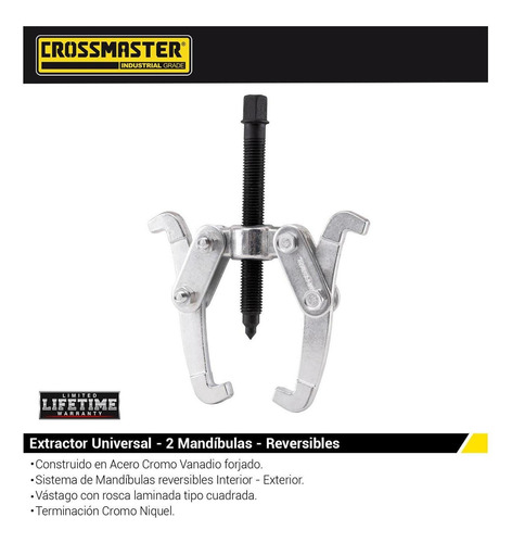 Imagen 2 de 4 de Extractor Univ 2 Mandíb Ruleman 203mm Reversible Crossmaster