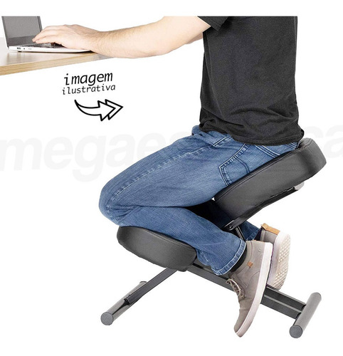 Imagem 5 de 9 de Cadeira Kneeling Chair Postural, Meditação Brinde Másc Olhos