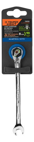 Llave Criquet Reversible Truper Expert 8mm Milimétrica Acero Color Gris