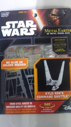 Star Wars Metal Earth Kylo Ren's Command Para Armar 3d (Usado)