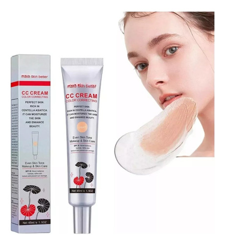Crema Cc Que Cambia De Color Coreana,2 En 1 Para El Cuidado