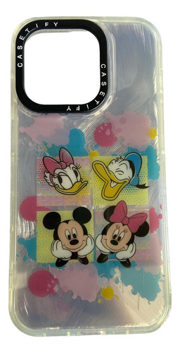Funda Iphone 15 Pro Gris Mickey Mouse