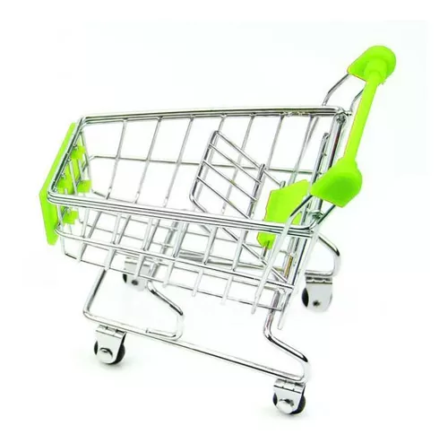 Mini carrito de compras Miniatura Supermercado Handcart Compras Utility  Cart Almacenamiento Juguete para Niños - Naranja