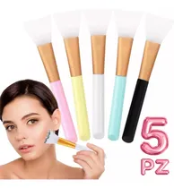 Comprar 5 Pinceles Faciales De Silicona Aplica Mascarillas Cremas Fu