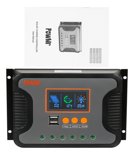 Carga Do Controlador De Bateria Solar Lcd Pwm Charging 12v-4