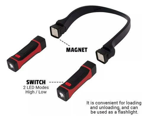 Linterna Led Recargable S Con Iluminación Para El Cuello