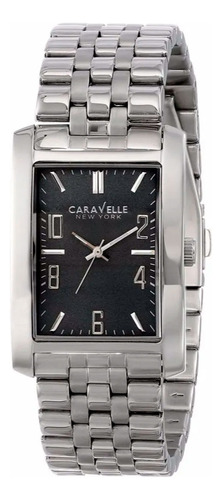 Reloj Caravelle New York Rectangular Para Hombre Mod 43a118
