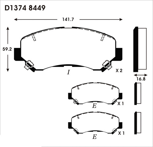 Balatas Disco  Delantera Para Renault Koleos   2015