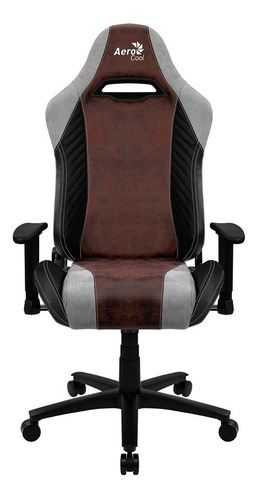 Imagen 1 de 5 de Silla de escritorio AeroCool Baron gamer ergonómica burgundy red con tapizado de cuero sintético y piel sintética