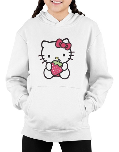 Poleron Niña Hello Kitty Gatito Lindo Estampado Algodon Invi