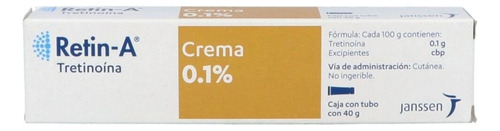 Retin A. 0.1%. Tretinoina Crema Acné Manchas Estrías Arrugas