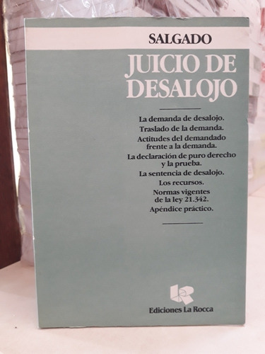 Derecho. Juicio De Desalojo. Alí Joaquín Salgado