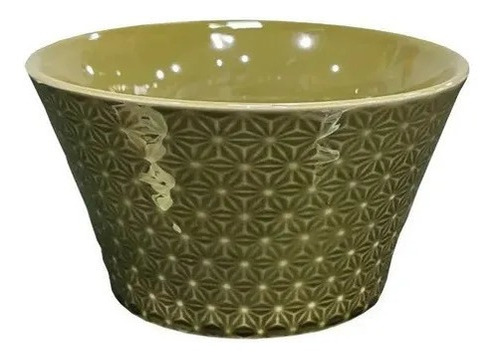 Bowl De Ceramica Hindu 12x7 Cm Color Verde 