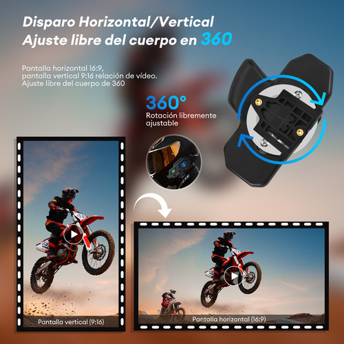 Intercomunicador Audifono Cámara Bluetooth Para Casco