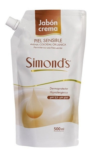 Simonds Jabon Liq Avena Piel Sensible 500ml