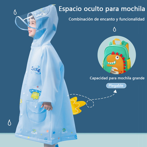 Chubasquero Transpirable Impermeable Con Dibujos Para Niños