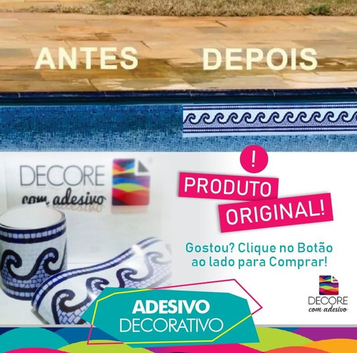 Faixas Bordas Para Piscina | 25metros X 15cm | Frete Grátis