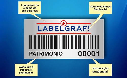 Imagem 4 de 9 de Etiquetas Patrimoniais Direto Da Fábrica 10mil Modelos