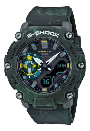 Reloj G-shock Ga-2200mfr-3adr Hombre Verde Original