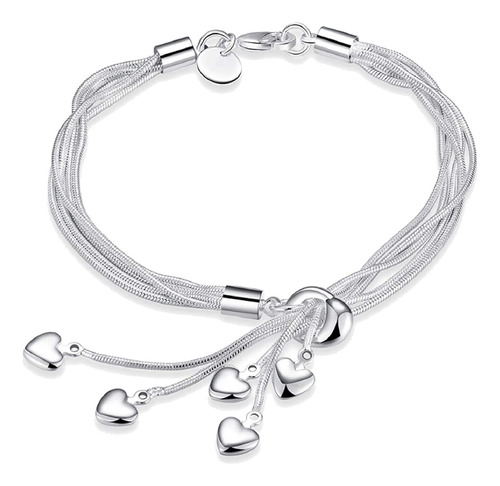 Pulsera Mujer Esclava Brazalete Plata 925 Regalo Joyería