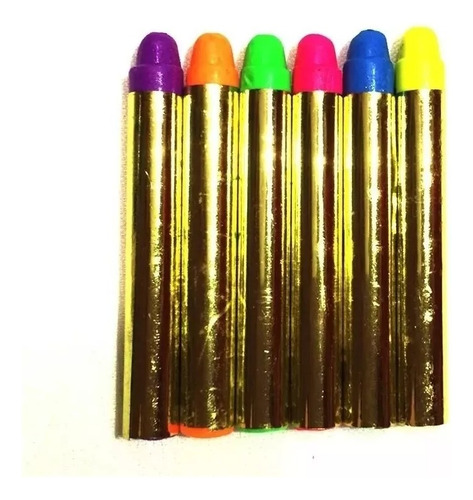 Blister Con 6 Crayolas Neon Corporal Bodypaint  Economicas