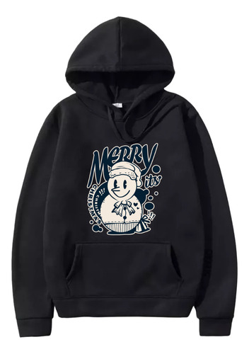 Sudadera Hoodie Mujer Con Capucha Estampada Creative Snowman