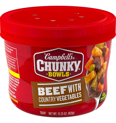 Campbells Sopa Chunky Res Con Vegetales 432g