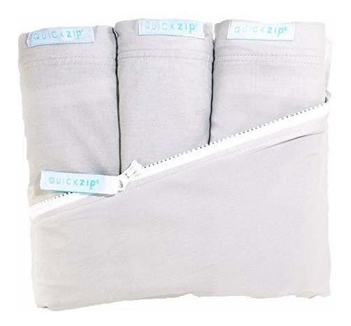 Quickzip Crib Sheet Set - Más Rápido, Más Seguro, Más Fácil 