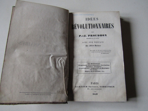 Idees Revolutionnaires P. J. Proudhon