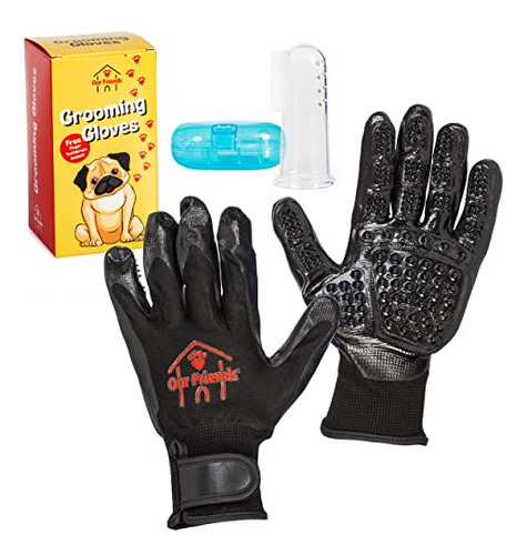 Grooming Gloves - Effective Pet Hair Remover Of Short O...