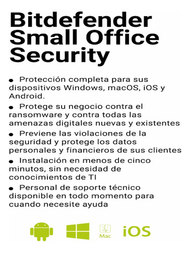 Bitdefender Small Office Security 10 Usuarios, 1 Año