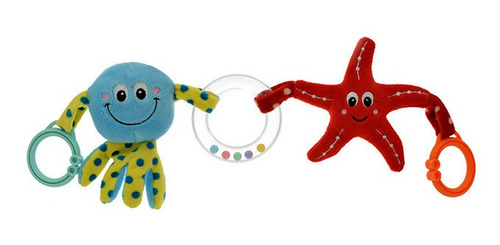 Imagen 1 de 3 de Peluche Tira De Coche Pulpo Y Estrella De Mar. Phi Phi Toys