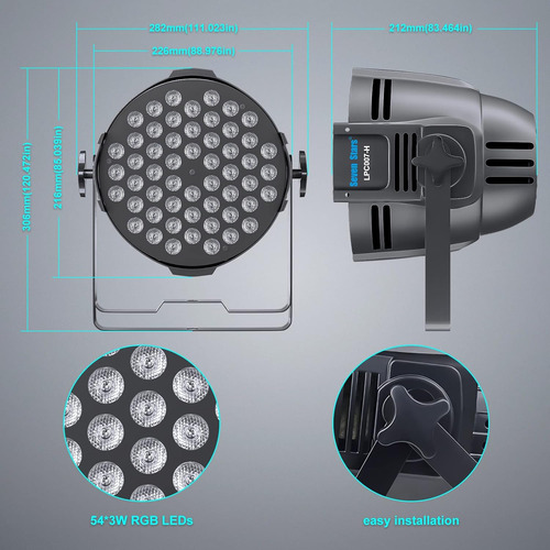 Luces Led De Escenario Activadas Por Sonido, Rgb Dmx Stage D