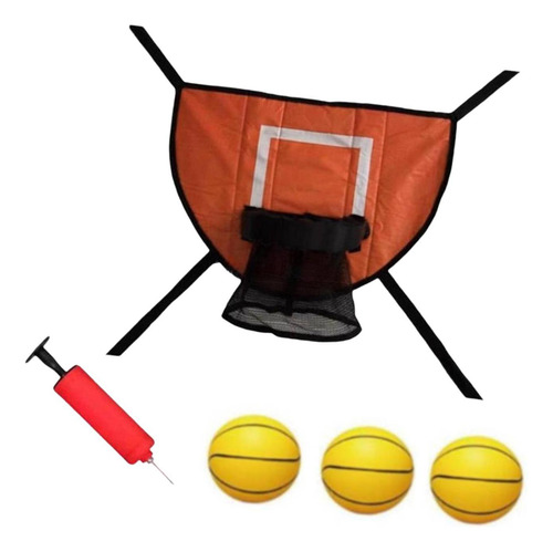 Juego De Aro De Baloncesto Con Baloncesto Amarillo