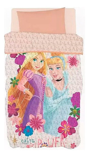 Cubrecama 1.5pl Princesa Piñata Cover Niñas Manta Verano  