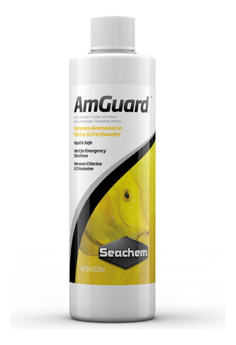 Seachem Amguard 500ml  Removedor De Amonia Para Aquarios