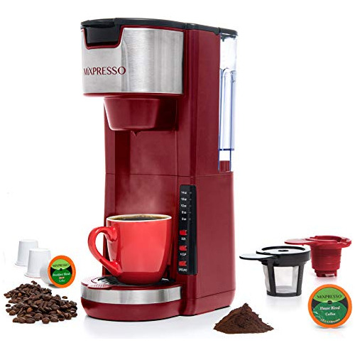 Cafetera Mixpresso 2 En 1 Para Una Sola Taza K-cup Pods Comp