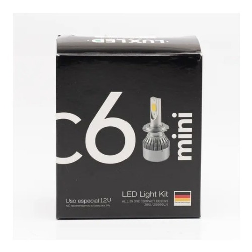 Kit Cree Led C6 Mini 20000 Lm Sin Cooler Disipador Macizo 