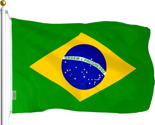 Bandera De País G128, De Poliéster, Brasil, 152 Cm X 91 Cm