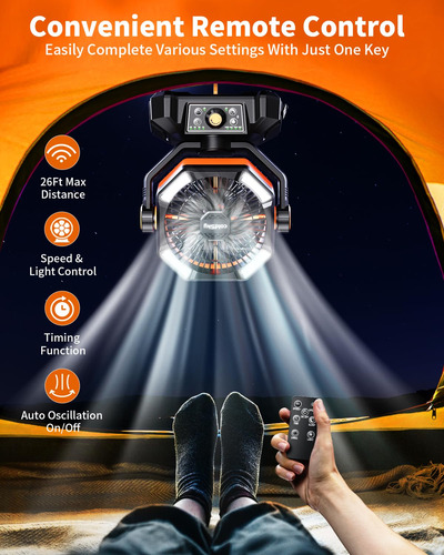 Ventilador De Campamento Coldsky 20000mah C/dos Motores