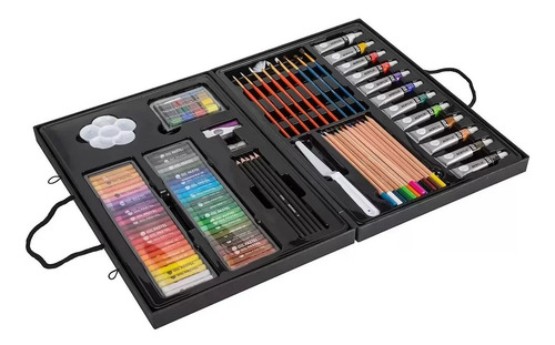 Imagen 2 de 5 de Set De Arte 150 Piezas Con Caballete Metálico Daler & Rowney