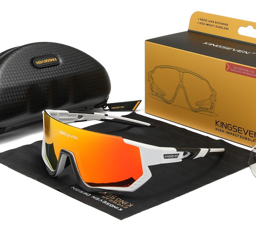  Lentes Gafas De Sol Kingseven Deporte Ciclismo 3 Visores 