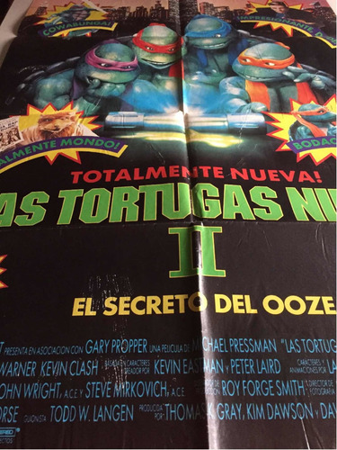 Poster Las Tortugas Ninja Ii Original Con Detalle