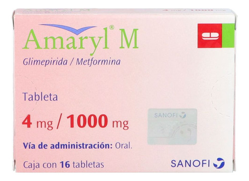 Amaryl M 4 Mg / 1000 Mg Caja Con 16 Tabletas