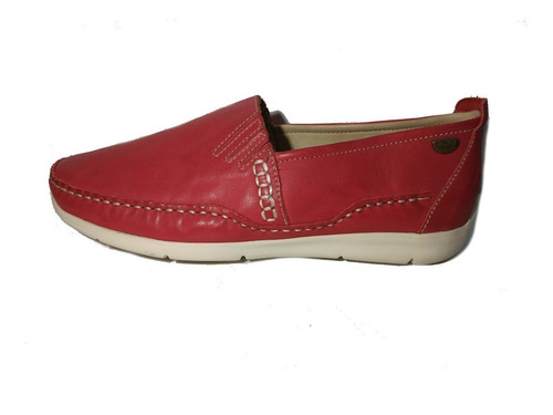 Imagen 2 de 9 de Zapato Náutico Cuero Rojo Hombre Cuero Forrado En Cuero!!