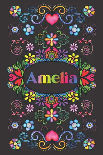 Libro: Regalo Personalizado Para Amelia: Hermoso Diario Forr