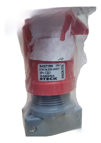 Plug Steck S-4273w 3p+t 32a 3h 380/440v Ip67