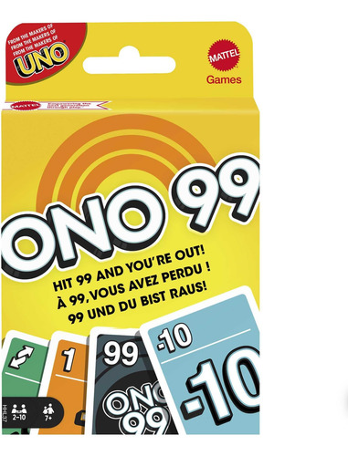 Juego De Cartas Mattel Games Ono 99 De Makers Of Uno Juego P