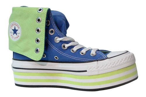 Converse 136719c Pataforma Xhi Baja Blue Azul Bota Larga