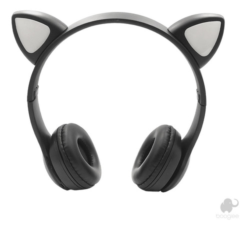 Fone De Ouvido Orelha De Gato Preto - Booglee